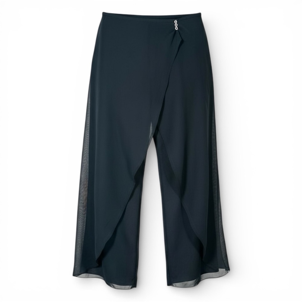 After Dark Black Sheer Overlay Trousers